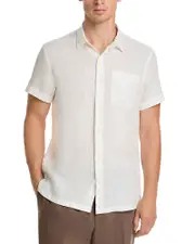 Scotch & Soda Core Regular Fit Short Sleeve Linen Shirt