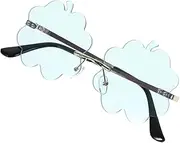 [LABRIMP] 1 Pair Sunglasses Fashion Glasses Novelty Eye Glasses Cool Sunglasses Green Clothing Frameless PC