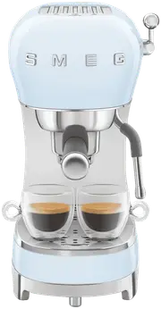 Smeg 50's Style Espresso Coffee Machine Pastel Blue