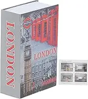 Book Safe Box, Simulation Book Shaped Safety Storage Box, Book Hidden Safe, Metal Book Safe Lock Box for Home, Desk
