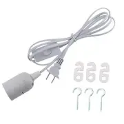 E26/E27 LED Light socket 13FT extension cord with On/Off switch and US AC 13ft