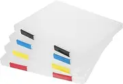 MINAOLULUS 4Pcs File Organizer Box Transparent Document Protection Storage Case Stackable Filing Box for Office Supplies Receipts and Important Documents Design