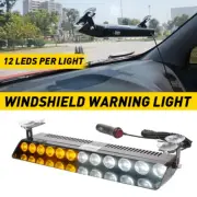 12 LED Car Windshield Dash Emergency Light Warning Beacon Hazard Strobe Bar 12V (for: Ford)
