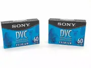 2 Pack Sony DVC Mini DV Premium Digital Video Cassette DVC Tape DVM60PRL Sealed