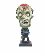 Gruesome bloody brain bobbly head Zombie Statue #2460