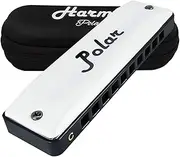 Harmo Polar Diatonic Harmonica Key of C - 10 Holes 20 Notes, Blues Harp Mouth Organ With Case, Phosphor Bronze Reeds, Suitable for All Genres, Harmonica for Kids, Adult, Beginners & Professionals