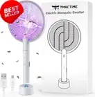 4000V Electric Fly Swatter Bug Zapper USB Charging Mosquitoes Bees Moths (White)