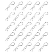 M3 x 75 mm Cotter Pin Assortment Kit, 30 Pcs Heavy Duty R Clips, Silver Tone