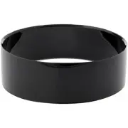 Plymor Black Acrylic Beveled Ball or Sphere Display Holder Stand, 2" H x 6" W