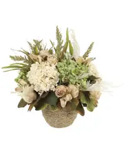 Creative Displays Assorted Hydrangea Fall Arrangement with Dried Roses