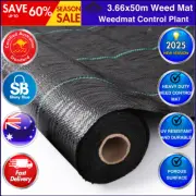 Instahut 3.66x 50m Weed Mat Matting Control Weedmat Woven Fabric Plant Cover