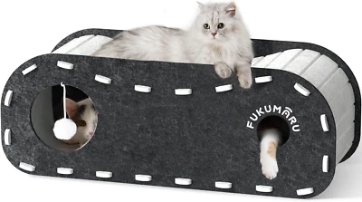 Cat Beds for Indoor Pets, 31.5 Inches Extra-Large Cat Cave for Multi-Pet, Cozy P