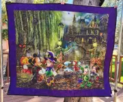 HANDMADE NEW QUILTED WALL HANGING Halloween Disney Mickey Minnie Mouse