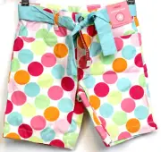 2010 Gymboree Popsicle Party Polka Dot Shorts sz 4 Fabric Belt Bermuda Adjustabl