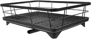 TIDTALEO Dish Drying Rack Draining Dish Rack for Kitchen Countertop Bowl and Plate Organizer with Slip Feet Efficient Storage for Clean Single Design