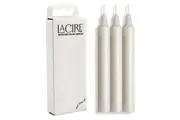 LaCire Drip Pillar Candles - White-(ss05203)