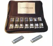 Seydel 1847 9 Harmonica Set w/Case STEEL REEDS! WOOD OR POLY COMB & KEY CHOICES!