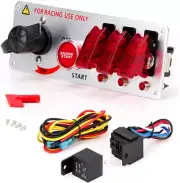 Ignition Switch Panel (12V) 5 in 1-B Car Racing Switch Panels with LED Toggle Sw