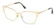 Tom Ford FT6051-B Blue-Light Block 030 Women’s Glasses Gold Size 56 - Private Health Rebate - Blue Light Block Available