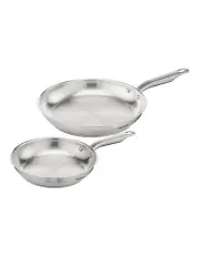[Tefal] Virtuoso Induction Stainless Steel Uncoated Twin Frypan 24/28cm in Silver