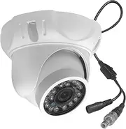 1200TVL OSD Menu CCTV Analog Domo Surveillance Security Camera Indoor Outdoor 3.6mm 80°Wide Lens with Metal Shell Waterproof 24 pcs Infrared LEDs 65ft Night Vision Compatible with DVR.TV