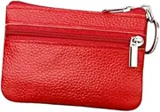 [ANDRESLAD] Fashion Women's Mini Wallet Red Coin Purse Zipper Multi-Purpose Small Money Bag for Women Pu