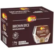 Sunrice Brown Rice Microwave 40 seconds Cooking Wholegrain 125g x 12