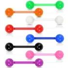 1,6 X 16 MM Tongue Piercing Flexible Barbell BAR Nipple Piercing Acrylic Z312