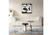 3.5 Seater Boucle Sofa White