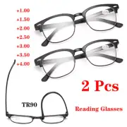 Reading Glasses Women Men Plastic TR90 Half Frame +1.0 +1.5 +2.0 +3.0+4.0
