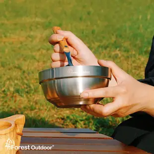 【Forest Outdoor 304好森活4入套碗】 不鏽鋼碗 隔熱碗 摺疊碗 餐具 白鐵碗 雙層碗 露營碗