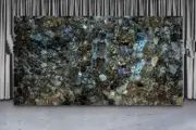 Custom Made Labradorite Gem Stone Table Top Kitchen Slab Handmade Furniture Deco