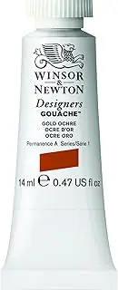 Winsor & Newton Designers' Gouache Colour 14 ml Tube, Gold Ochre (285) (Series 1)