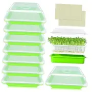 8 Pack Seed Sprouter Trays with Lids- Soil-Free Cultivation 8 Packs With Lids