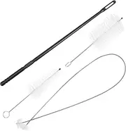 AKOOSY Trumpet Cleaning Kit Set of 3 Brushes for Flute Clarinet and Keyboard Maintenance Snake Brush for Deep Cleaning