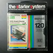 Vintage Recoton The Starter System VCR/VHS Care Set Factory Sealed Cleaner&Tape