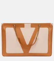 [Valentino Garavani] Valentino Garavani Viva Superstar Large canvas tote bag One Size brown