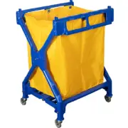 NEW Cleanlink Scissor Trolley Bin Cleaning Blue Yellow