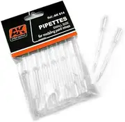 AK Interactive Complements - Pipettes Small Size (12 Pack), Essential Hobby Tools for Mixing Paints