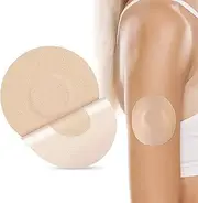 Askan Freestyle Adhesive Patches 20Pack Waterproof Libre2/3 Sensor Covers Flesh Flexible CGM Patches Without Glue in The Center-Enlite-Guardian-Freestyle Libre 14 Day Sensor Patches