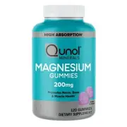 Qunol Magnesium Gummies for Adults 200mg Elemental Magnesium from 1750mg Magn...