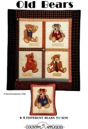 Old Bears Wall Quilt Pattern by Country Appliques CA97
