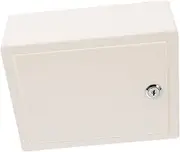 Angoily Plastic Storage Cabinet Locking Jewelry Box Easy to Clean Home Office Organizer White Keepsake Container