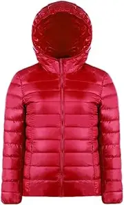 [Generic] Women's Ultra Light Down Jacket Lightweight Portable Windbreaker Outerwear