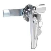 Level Handle Cam Lock, Zinc Alloy Chrome Finished L Shape w Keys MS308-2