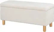 Artiss Storage Ottoman Blanket Box 99cm Boucle Fabric White