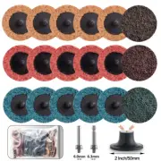76PCS 2Inch Mini Roloc Sanding Discs Set Holder Die Grinder Quick Change Discs