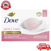 Dove Beauty Bar Women's Bath Soap Gentle Pink Rosa Moisturizing 3.75 oz 4 Bars