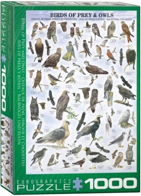 Birds of Prey & Owls 1000 Piece Jigsaw Puzzle Eurographics New