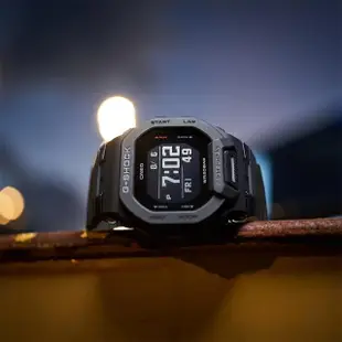 【CASIO 卡西歐】G-SHOCK 纖薄運動系藍芽計時手錶-沉著黑 畢業禮物(GBD-200-1)